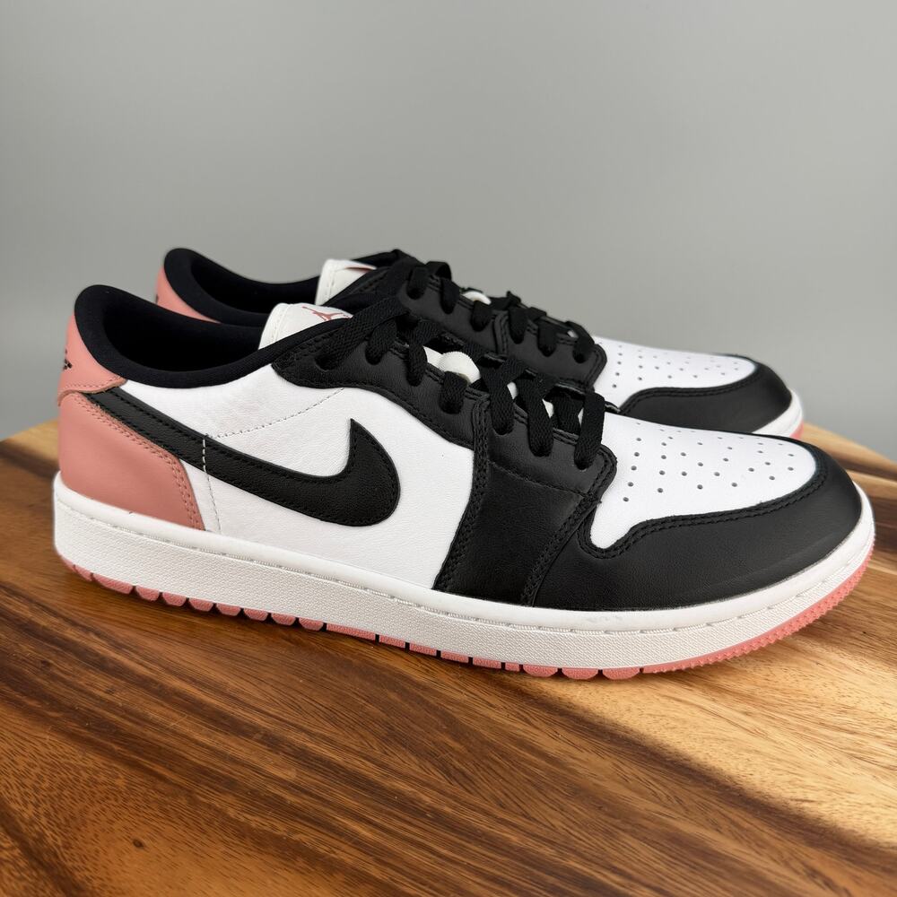 Nike Air Jordan 1 Low Golf Rust Pink Men's 11.5 DD9315-106 White Black NEW